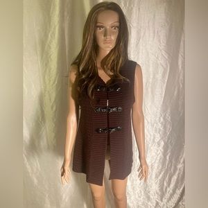 Brown Sleeveless Vest Sweater